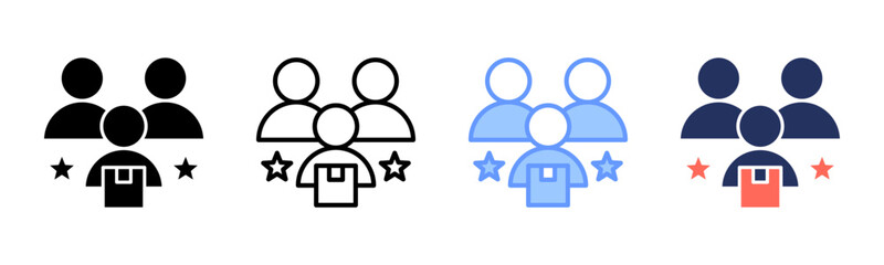 Customers icon sheet multiple style collection