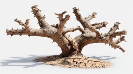 Arid Thorn Tree: A Study in Desert Survival