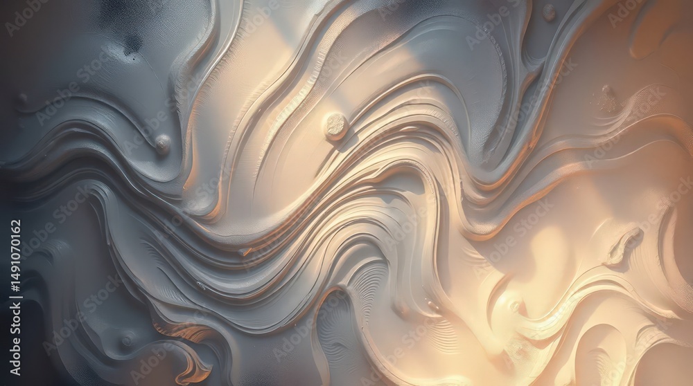 Aufkleber swirling patterns of light and shadow create an abstract landscape of fluid motion in a dynamic arti