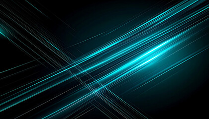 Technology background with teal lines. AI