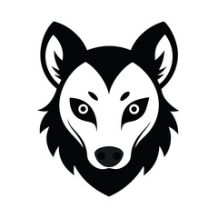 Black and White African Wild Dog Logos