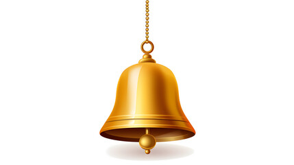 Obraz premium Golden Bell Hanging Design Isolated Stock Vector - Professional Vector Illustration