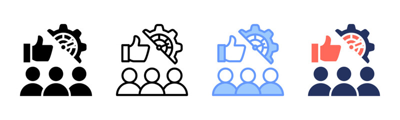 Performance icon sheet multiple style collection