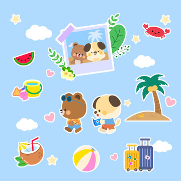 cute_travel_elements_kids_character_set_2