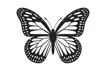 Black Butterfly Silhouette Set 