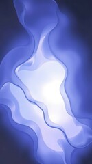 Obraz premium Interesting abstract design with flowing blue waves and luminous center creating a sense of calm and tranquility in a modern space