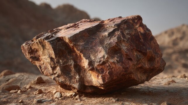 High-quality iron ore texture with rich red-brown tones