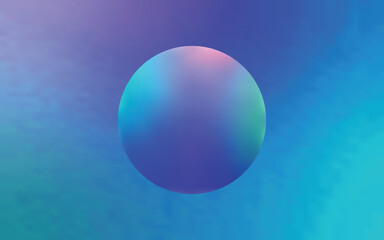Abstract minimalistic design featuring a soft blurred gradient sphere centered on a smooth gradient background.