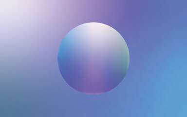 Abstract minimalistic design featuring a soft blurred gradient sphere centered on a smooth gradient background.