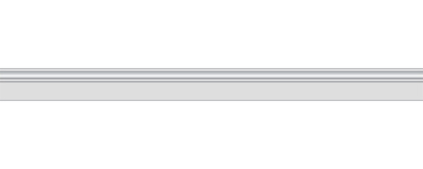 Close up of white decorative moulding baseboard in empty modern room interior detail trim wall panel design stock