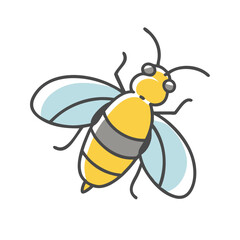 honey bee icon, honey bee vector illustration-simple illustration of honey bee, perfect for honey bee logos and icons
