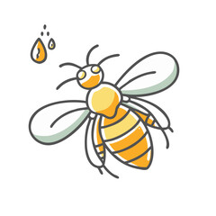 honey bee icon, honey bee vector illustration-simple illustration of honey bee, perfect for honey bee logos and icons