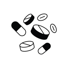Pills Vector icon