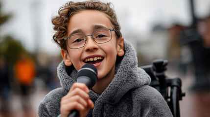 Disabled Activist Leads Rally