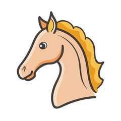 horse head icon, horse head vector illustration-simple illustration of horse head, perfect for horse head logos and icons