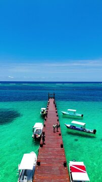 Muelle de Puerto Morelos, Quintana Roo.