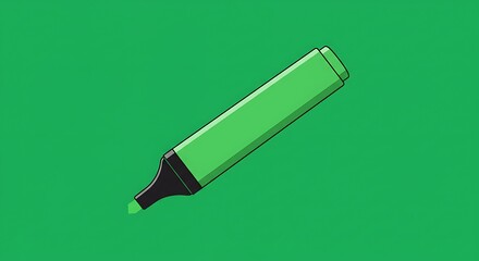 Vibrant green marker illustration, symbolizing focus, creativity, and ideas