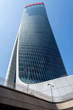 Generali Tower in Milan's business district Tre Torri on a sunny day