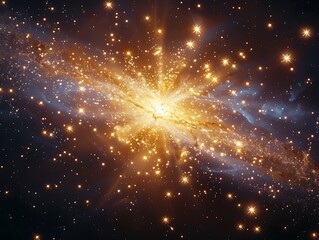 Obraz premium Cosmic explosion in deep space