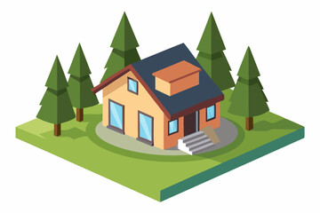 house with green roof