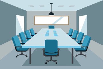 3d render of a meeting room