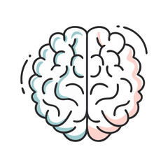 human brain in line style icon, human brain in line style vector illustration-simple illustration of human brain in line style, perfect for human brain in line style logos and icons