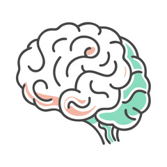 human brain in line style icon, human brain in line style vector illustration-simple illustration of human brain in line style, perfect for human brain in line style logos and icons