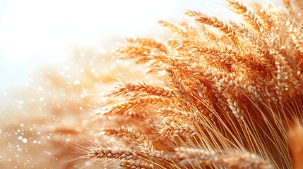 Elegant minimal composition showing a golden wheat arc
