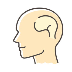 human head icon, human head vector illustration-simple illustration of human head, perfect for human head logos and icons
