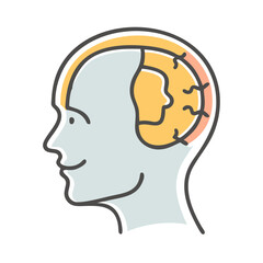 human head icon, human head vector illustration-simple illustration of human head, perfect for human head logos and icons