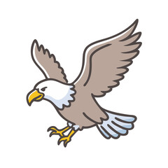hunting bald eagle icon, hunting bald eagle vector illustration-simple illustration of hunting bald eagle, perfect for hunting bald eagle logos and icons