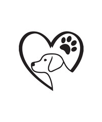 dog love art design