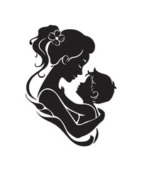 mom and son love art design 