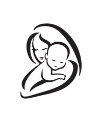 mom and son love art design 