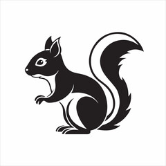 eastern gray squirrel vector silhouette
