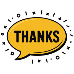 Thank you design isolated vector illustration
