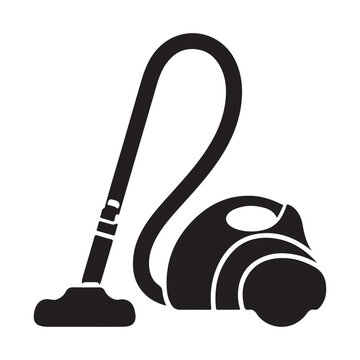 recommend clip art: Vacuum cleaner line art silhouette vector illustration, Simple black and white vacuum cleaner icon