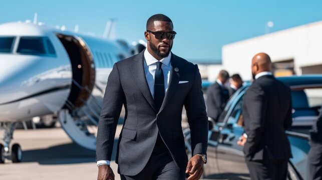Wealthy Businessman Arriving at Airport