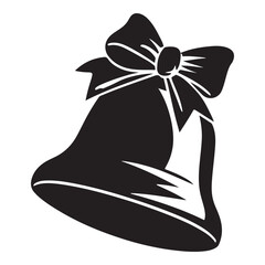 Christmas bell Vector Illustration, bell Vector Art, Christmas bell Silhouette, New Year Vector Icon element, Isolated white background