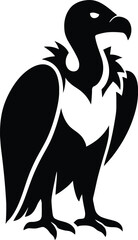 Vulture Wildlife Silhouette Graphic, Bold Vulture Bird Vector Art