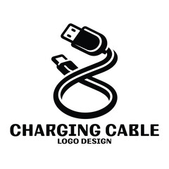 Charging Cable Vector Logo Design