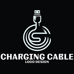 Charging Cable Vector Logo Design