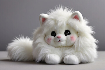 white fluffy cat