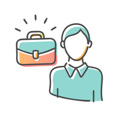 job icon, job vector illustration-simple illustration of job, perfect for job logos and icons