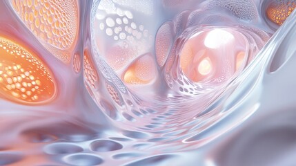 Abstract,  organic architectural interior design.