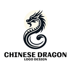 Chinese Dragon Vector Logo Design