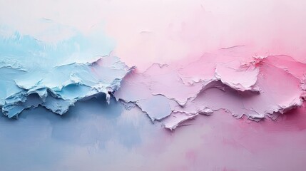 Abstract pastel hues with textured strokes.