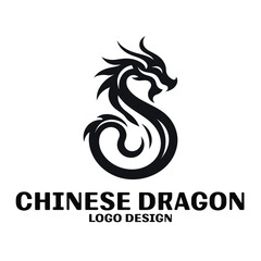 Chinese Dragon Vector Logo Design