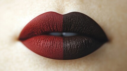 Two toned lip makeup
