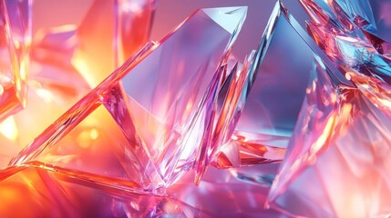 Vibrant, fractured glass shards in a colorful array.